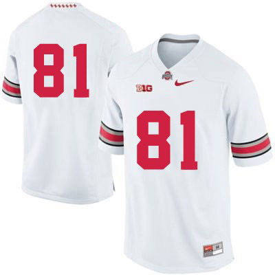 Ohio State Buckeyes Men's Only Number #81 White Authentic Nike College NCAA Stitched Football Jersey LK19S31LE